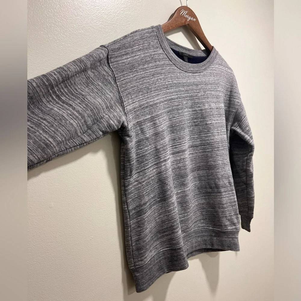 J. Crew Fleece-lined Sweatshirt Long-sleeve Crewneck in Gray, XS